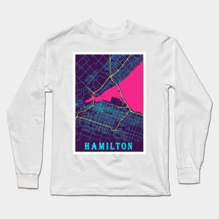 Hamilton Neon City Map Long Sleeve T-Shirt